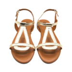 Sandali da donna eleganti in cuoio platino Alice