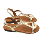Sandali da donna eleganti in cuoio platino Alice