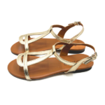 Sandali da donna eleganti in cuoio platino Alice