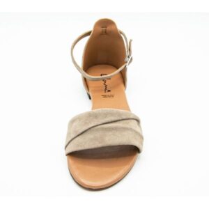 Sandalo donna in camoscio taupe Diva - immagine 2