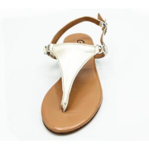 Sandalo infradito donna laminato platino Maldive - immagine 2