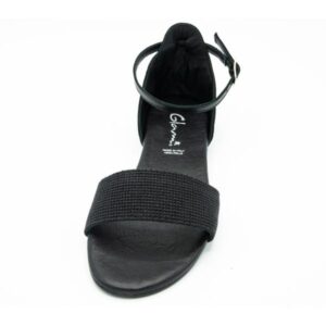 Sandalo donna in cuoio con fascia nera Dalila - immagine 2
