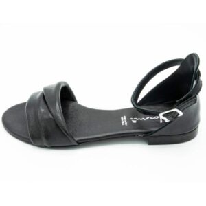 Sandalo donna in pelle nero Diva - immagine 3
