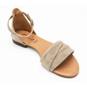 Sandalo donna in camoscio taupe Diva - immagine 3