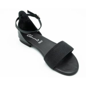 Sandalo donna in cuoio con fascia nera Dalila - immagine 3
