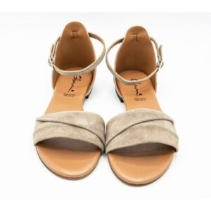 Sandalo donna in camoscio taupe Diva - immagine 4