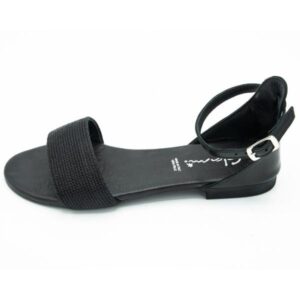 Sandalo donna in cuoio con fascia nera Dalila - immagine 4