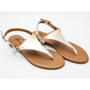 Sandalo infradito donna laminato platino Maldive - immagine 5