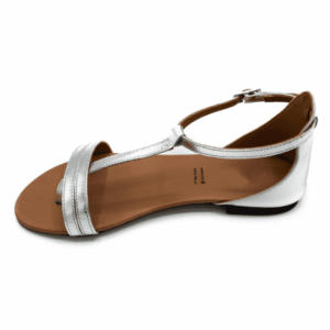 Sandalo donna laminato argento Ostuni - immagine 4