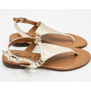 Sandalo infradito donna laminato platino Maldive - immagine 6
