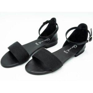 Sandalo donna in cuoio con fascia nera Dalila - immagine 6