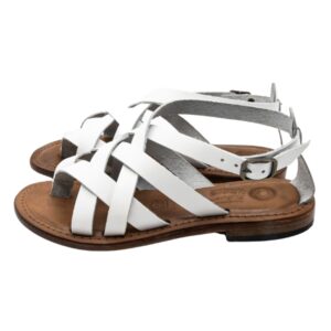 Sandali infradito donna in cuoio bianco Moa - immagine 4