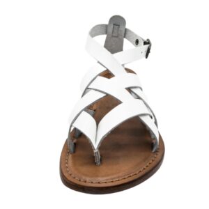 Sandali infradito donna in cuoio bianco Moa - immagine 5