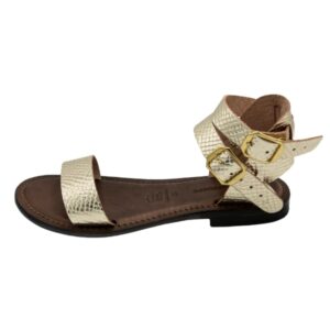 Sandali oro da donna con cinturino Nueva Gerona - immagine 2