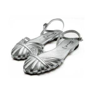 Ballerine argento con cinturino Dais - immagine 3