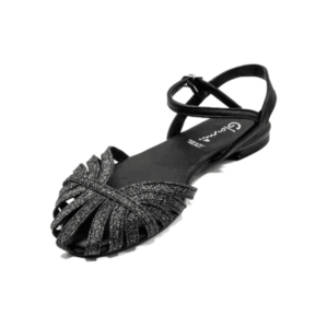 Ballerine con cinturino glitter nero Dais - immagine 3