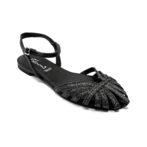 Ballerine con cinturino glitter nero Dais - immagine 1