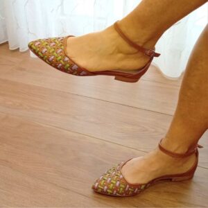 Ballerine in ecopelle cipria con intreccio Spring Time - immagine 4