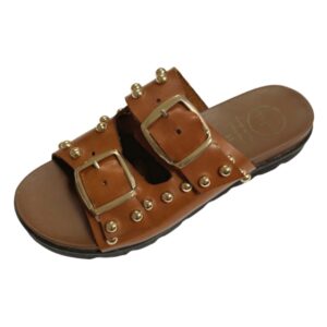 Sandali donna in cuoio con borchie Blondie - immagine 1