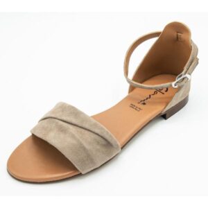 Sandalo donna in camoscio taupe Diva - immagine 1