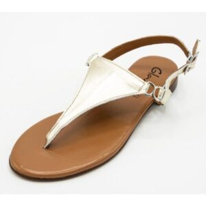 Sandalo infradito donna laminato platino Maldive - immagine 1