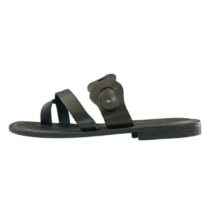 Sandali da uomo in cuoio nero Viareggio - immagine 3