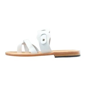 Sandali infradito da uomo in cuoio bianco Viareggio - immagine 3